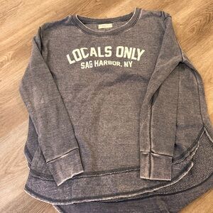 Ocean drive - locals only sag harbor grey cotton polyester sweatshirt size L